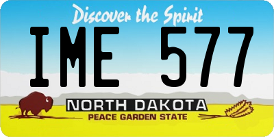 ND license plate IME577