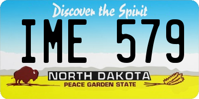 ND license plate IME579