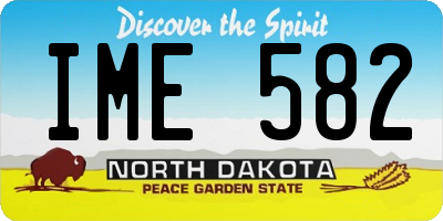 ND license plate IME582