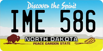ND license plate IME586