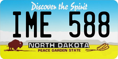 ND license plate IME588