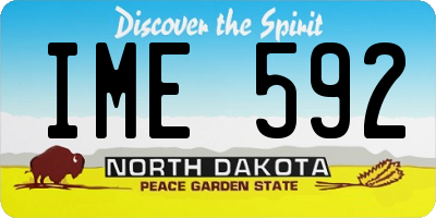 ND license plate IME592