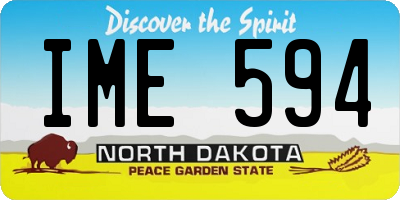 ND license plate IME594