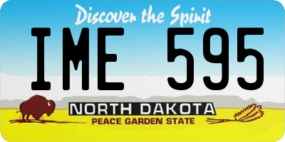 ND license plate IME595