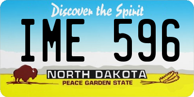 ND license plate IME596