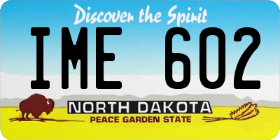 ND license plate IME602