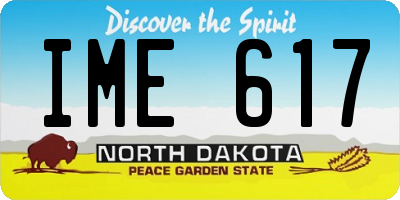 ND license plate IME617