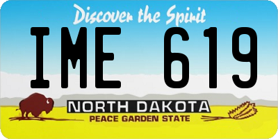 ND license plate IME619