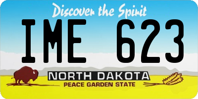 ND license plate IME623