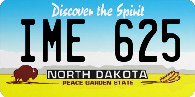 ND license plate IME625