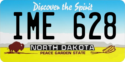 ND license plate IME628
