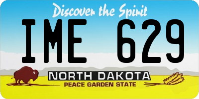 ND license plate IME629