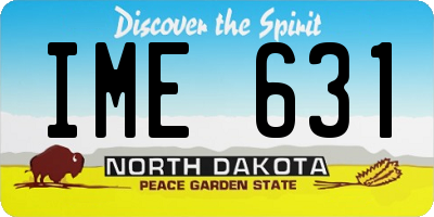 ND license plate IME631