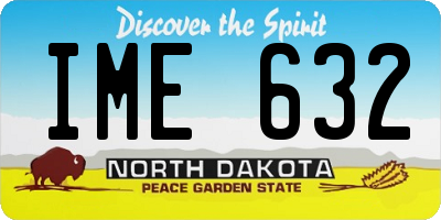 ND license plate IME632