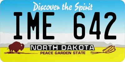 ND license plate IME642