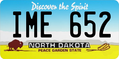 ND license plate IME652