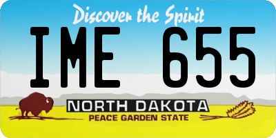 ND license plate IME655