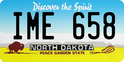 ND license plate IME658