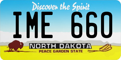 ND license plate IME660