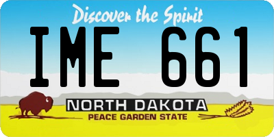 ND license plate IME661