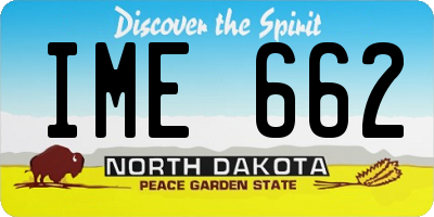 ND license plate IME662