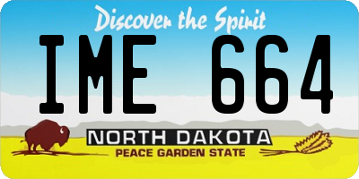 ND license plate IME664