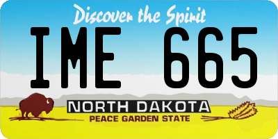 ND license plate IME665