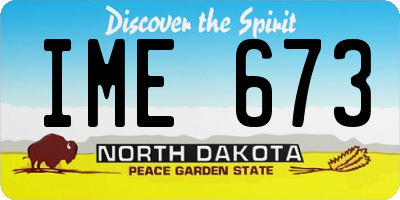 ND license plate IME673