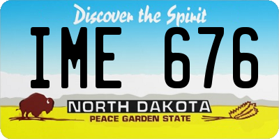 ND license plate IME676