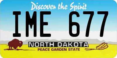 ND license plate IME677