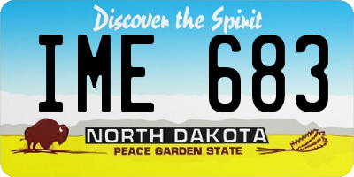 ND license plate IME683