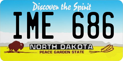 ND license plate IME686