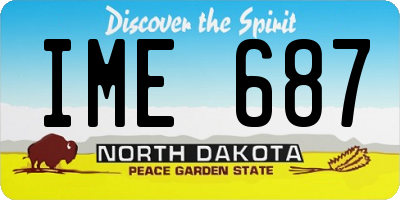 ND license plate IME687