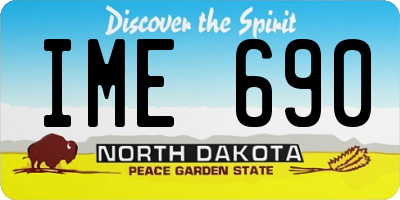 ND license plate IME690