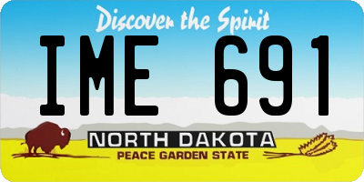 ND license plate IME691