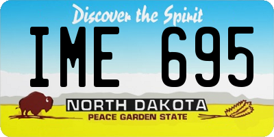 ND license plate IME695
