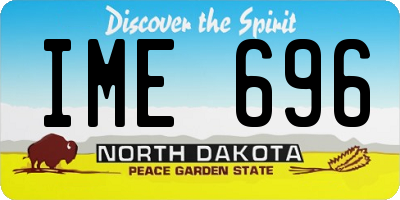 ND license plate IME696