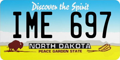 ND license plate IME697