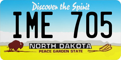 ND license plate IME705
