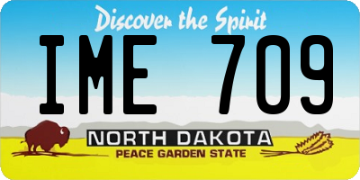 ND license plate IME709