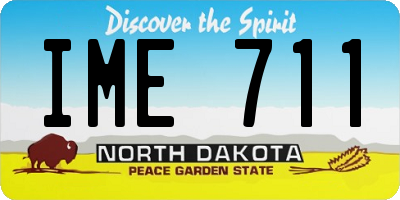 ND license plate IME711