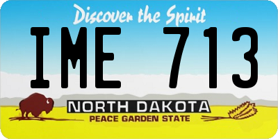 ND license plate IME713