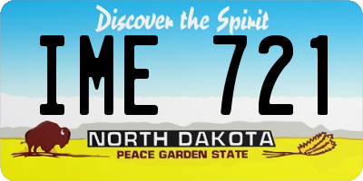 ND license plate IME721