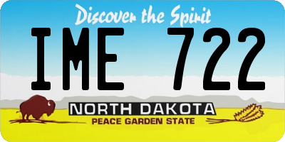 ND license plate IME722