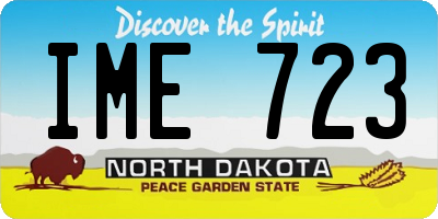 ND license plate IME723