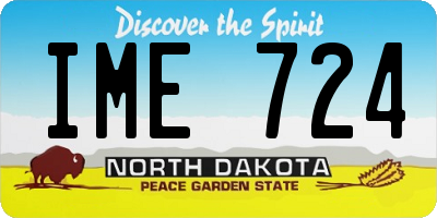 ND license plate IME724