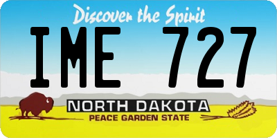 ND license plate IME727