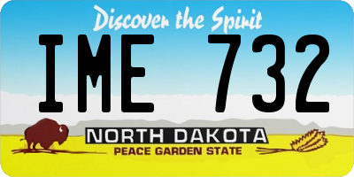 ND license plate IME732