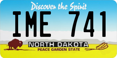 ND license plate IME741