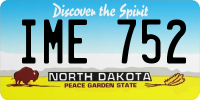 ND license plate IME752